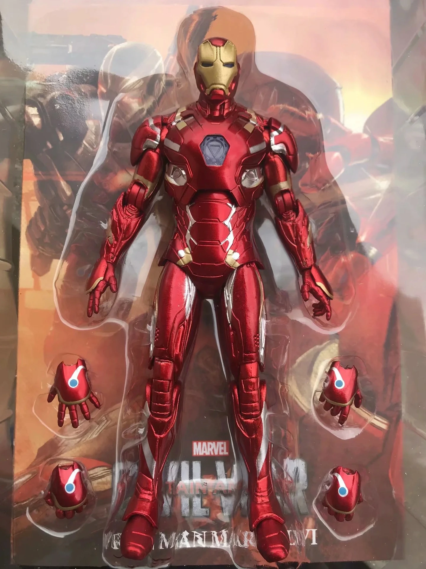 Marvel Ironman MK46 LED light 17cm Articulated Action Figure Toys