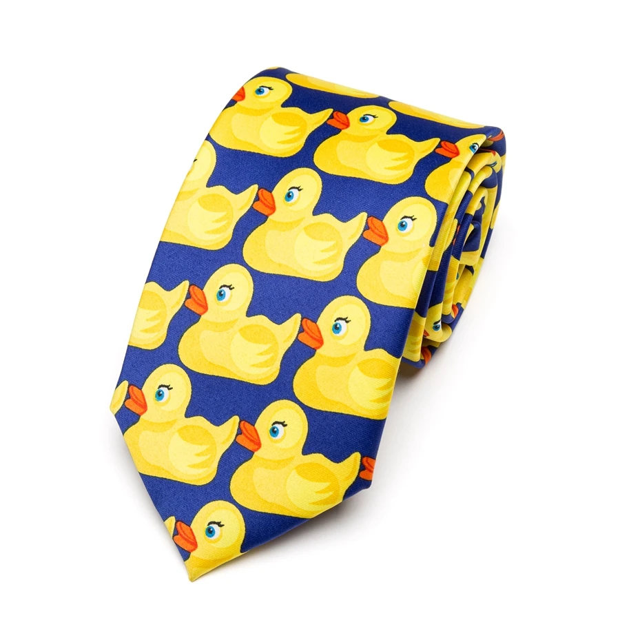 Men's Yellow Rubber Duck Tie Fashion Necktie From Hot TV Show How I Met Your Mother 8CM Width Bowtie  Men Gifts