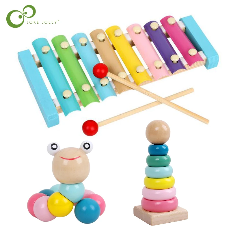 Puzzles Colorful Wooden Toys Worm Kids Learning Educational Didactic Baby Development Fingers Game Children Montessori Gift GYH