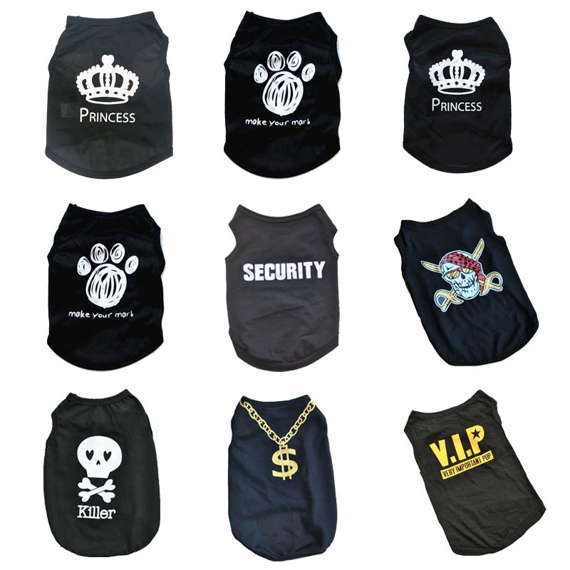 pawstrip Summer Dog Clothes Puppy Shirt For Dogs Teddy Yorkie Bulldog Dog Shirt Small Dog Vest Pet t-shirt Teacup Puppy Clothes