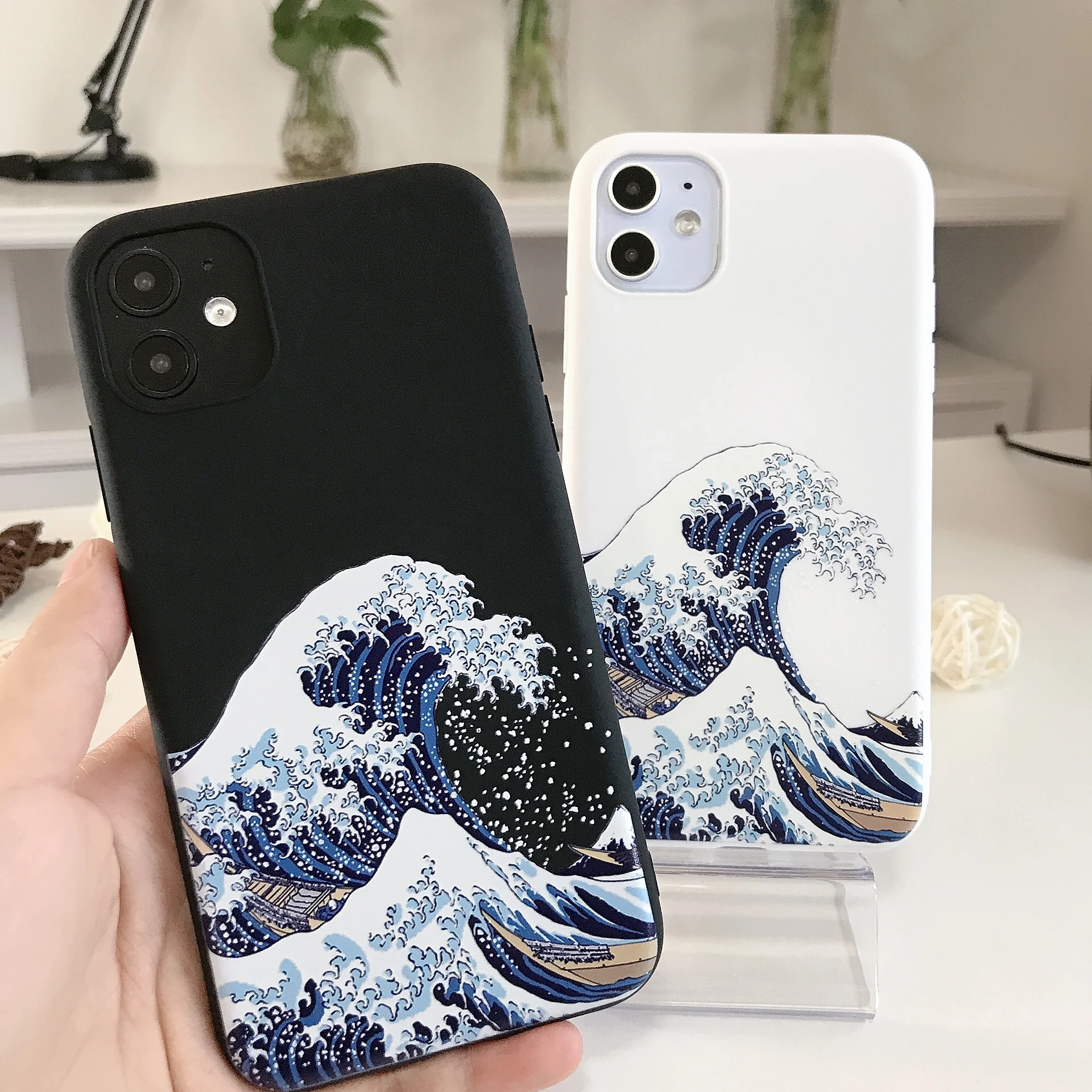 The Big Wave of kanagawa Phone Cover for iphone X XS XR Soft Fundas Case For iPhone 12 11 pro MAX 6 7 8 Plus SE2020 Magic Surf