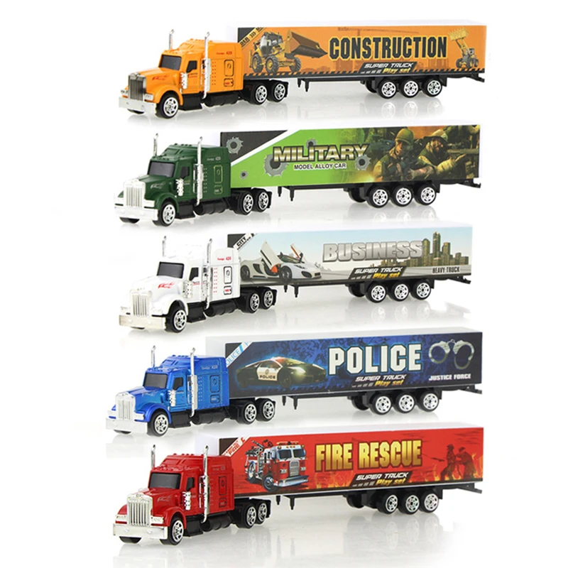 Simulation Container Alloy Car Truck Diecast Model Toys Vehicle 5 Colors Collection Educational Toy For Boy Kids Gift