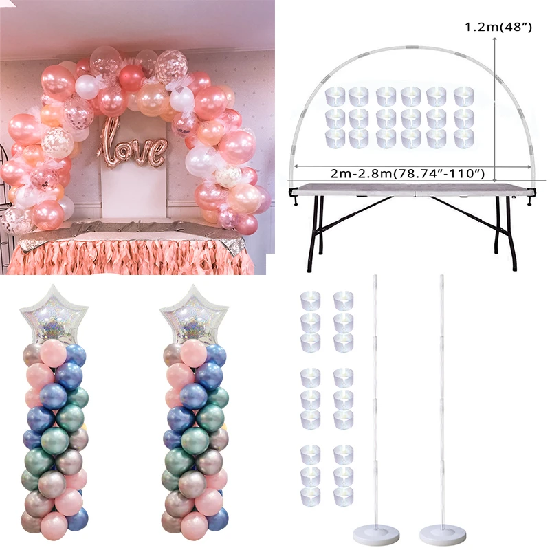 Table Balloon Arch Set Ballon Column Stand for Wedding Birthday Party Decorations Kids Balloons Accessories Christmas Decor ball