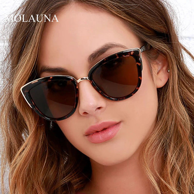 2021 Fashion Cat Eye Sunglasses Women Brand Design Vintage Female Glasses Retro Cateye Sun Glasses For Women Oculos De Sol UV400