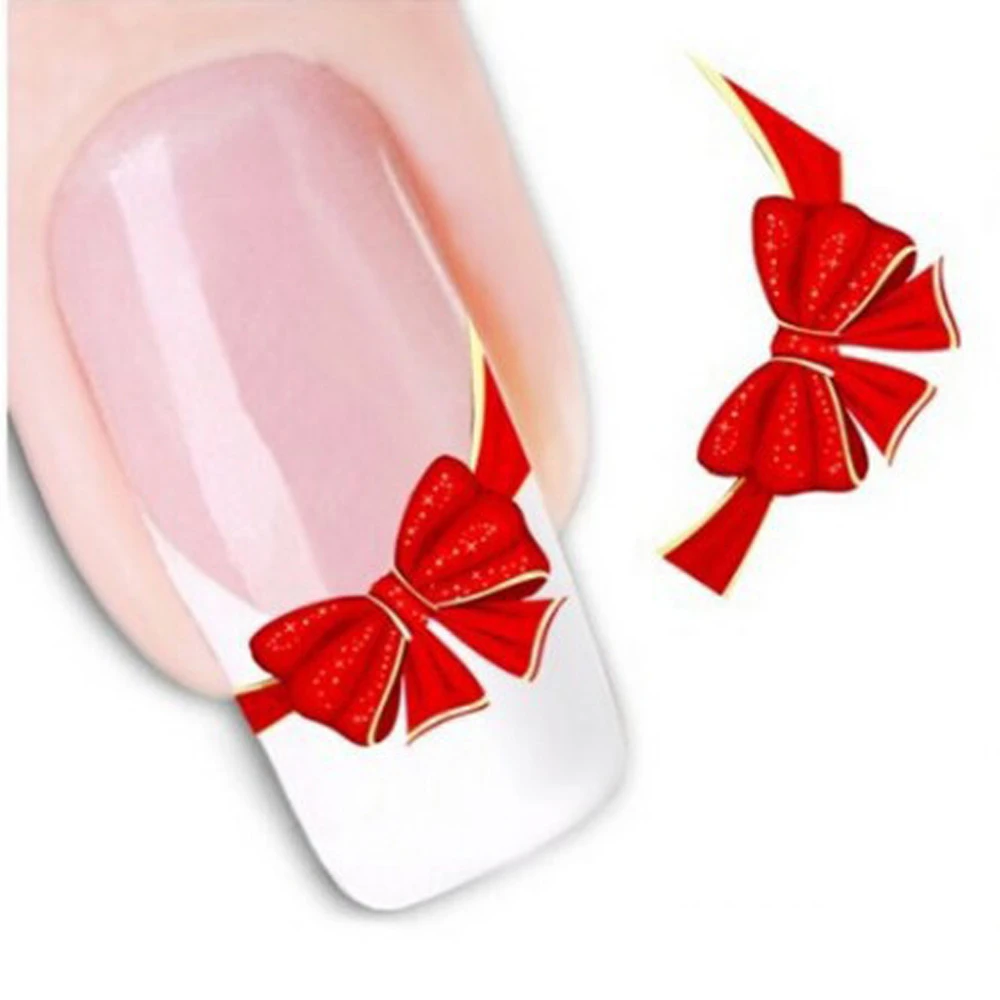 1sheets DIY Designs Women Elegant Nail Art Stickers Butterfly Tie Decals Water Sliders Manicure Decorations Tips LASTZ-034-1