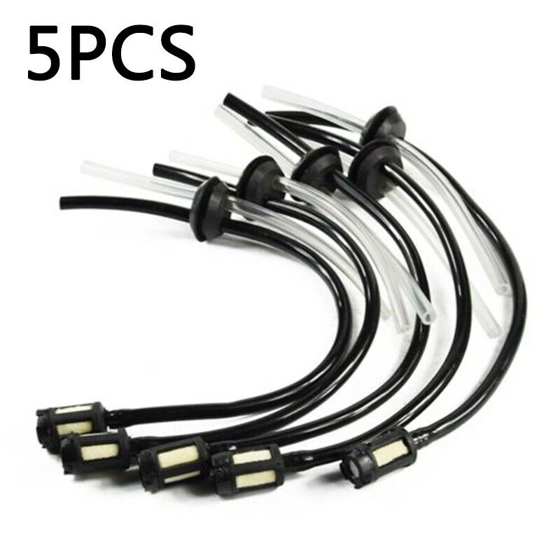 5pcs/set Replacement Strimmer Trimmer Hose Brush Cutter Hose Pipe with Fuel Petrol Tank Filter Oil Pipe For Chainsaw Parts