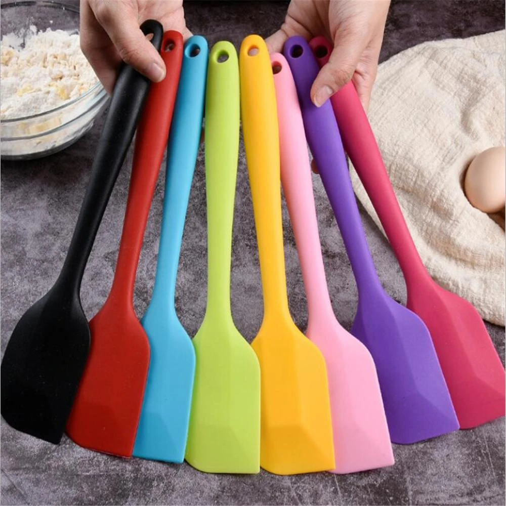 28cm Long Handle Silicone Cream Cake Spatula Mixing Batter Baking Scraper Brush Butter Mixer Cake Brushes Cake Tools