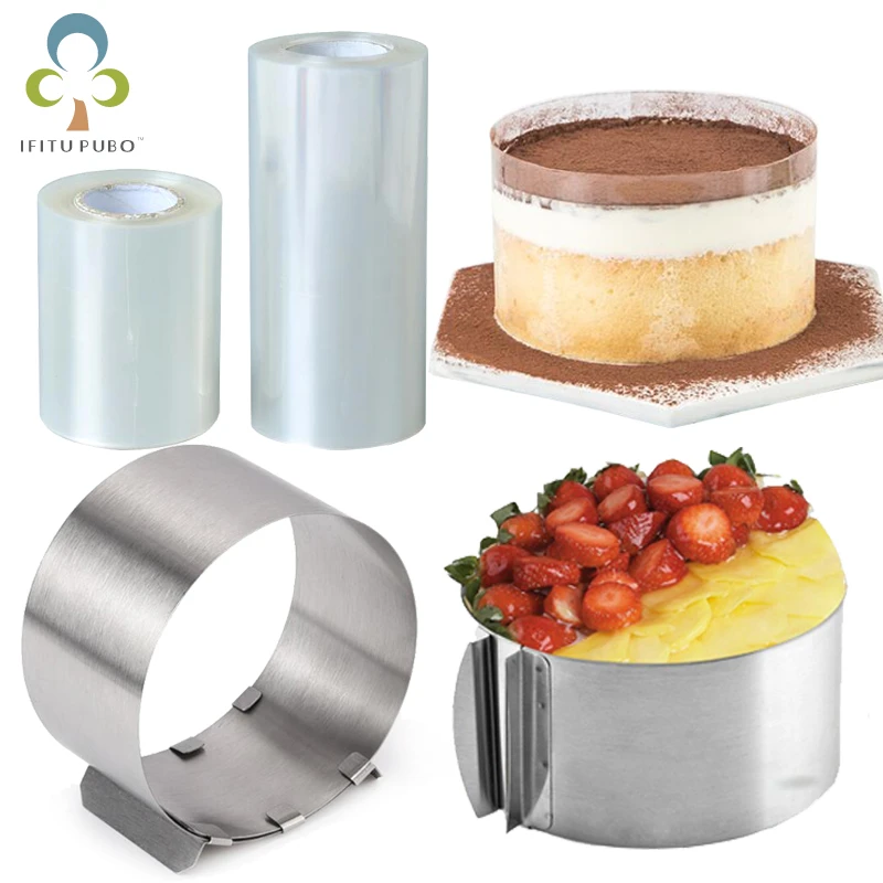 8cm 10cm Transparent Clear Mousse Surrounding Edge Wrapping Tape Baking Cake mould Dessert Collar DIY Cake Decorating Tools YJN