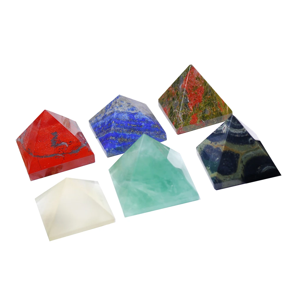 Natural Crystal Pyramid Quartz Healing Stone Chakra Repel Evil Home Decor Gemstone Energy Generator Meditation Reiki Balancing