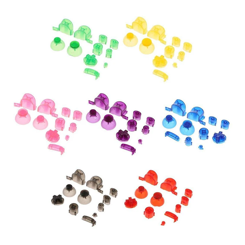 Full Button Set Colorful L R ABXY Z Keypads with Thumbsticks Caps for Nintendo Gamecube Controller Striking Y X A B for N GC