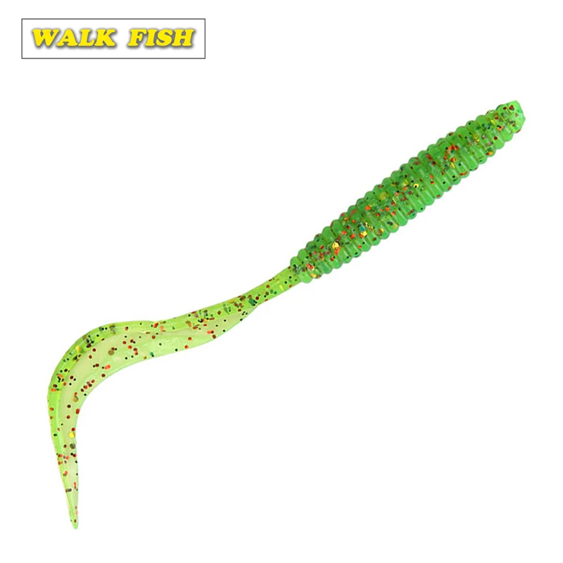 Walk Fish 8Pcs/Lot 12cm 2.4g Fishing Lure Silicone Lures For Fishing Soft Bait Worm isca artificial Carp Fishing Tackle
