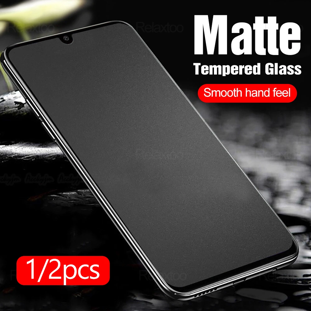 1-2PCS frosted matte protective Glass For huawei honor 9a 9c 9x premium on honer 10 lite 10i 8x 8c screen protector safety Film