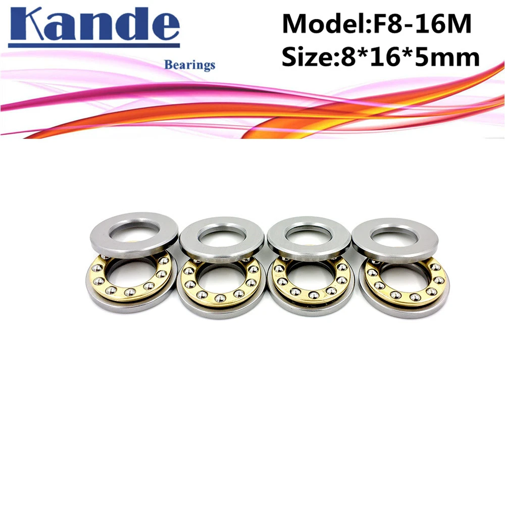 4pcs F8-16M 8x 16 x 5mm  F8-16 high quality Miniature planar bearing 8x16x5 mm Axial Ball Thrust Bearing V-CORE 3 3D PRINTERS