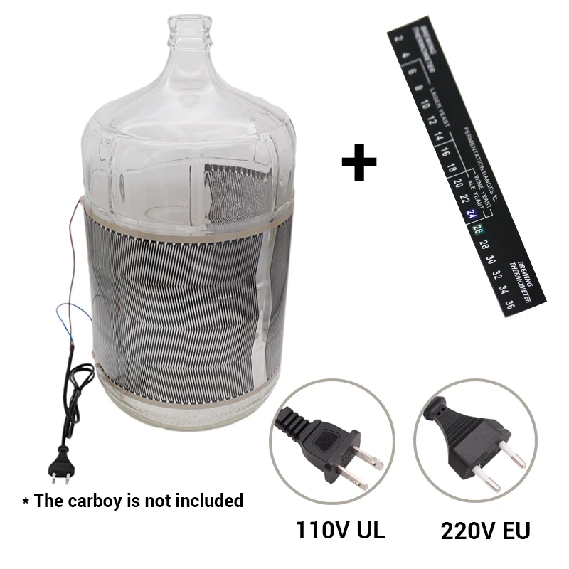 40 Watt Homebrew Electric Fermentation Wrap Heater 110v(UL) & 220V(EU) Plug Homebrew Carboy Fermenter Bucket Beer Wine