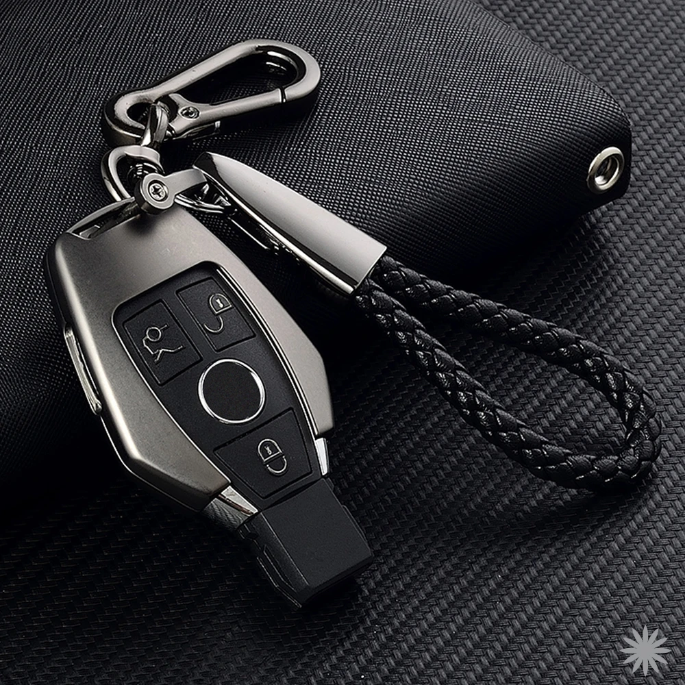 For Mercedes Benz W204 W212 C180 GLK300 CLS CLK CLA SLK C S E Class Remote Smart Car key Case Cover Zinc Alloy key Set Bag