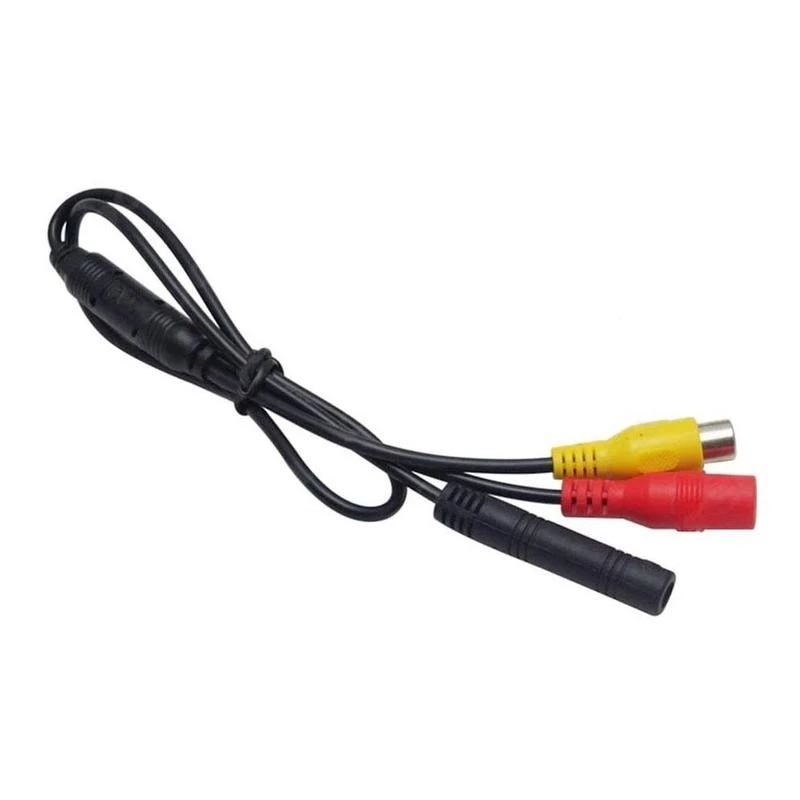1Pc Car Reverse Backup Camera 4-Pin Male To Female Connector RCA CVBS Wire Signal Power Adapter Harness