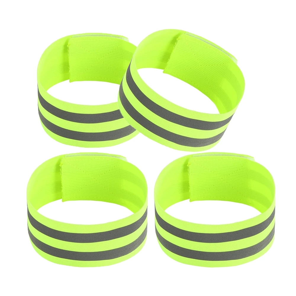 Reflective Bands Elasticated Armband Wristband Ankle Leg Straps Safety Reflector Tape Straps for Night Jogging Walking Cycling