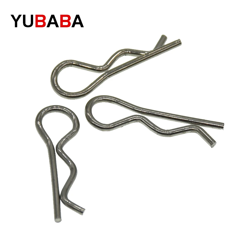 Stainless Steel R Shaped Spring Cotter Clip Pin 1.2mm 1.8mm 2mm 2.5mm 3mm 4mm Dia Fastener Hardware for Repairing Cars