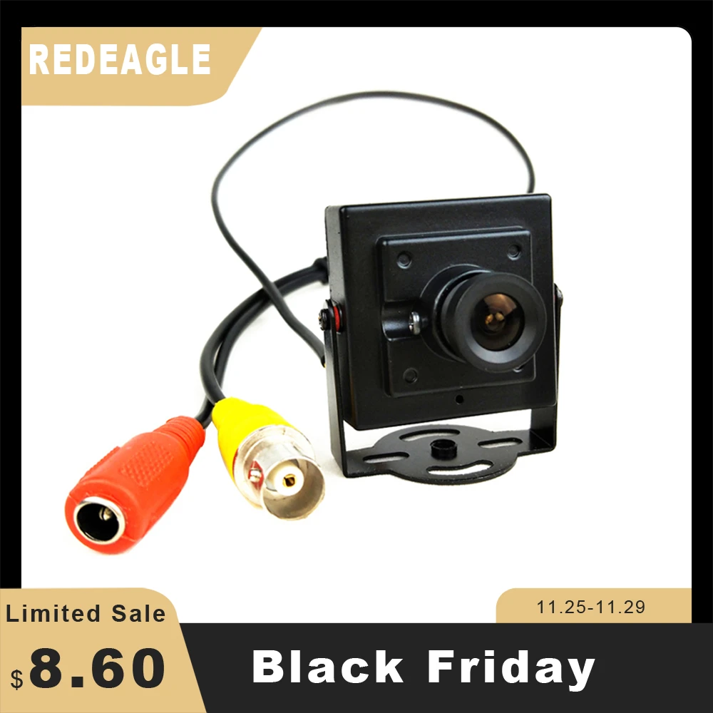 REDEAGLE CCTV 700TVL Analog Security Camera 3.6MM Lens Mini Metal Body Aerial Photography