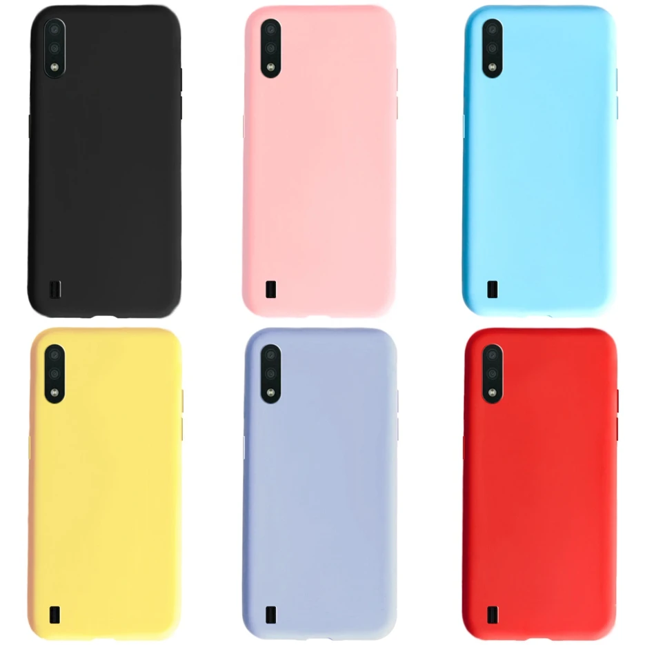 For Samsung Galaxy A01 Case SM-A015F New Candy Color Soft TPU Back Covers Coque For Samsung A01 A 01 Phone Cases A015F SM-A015F