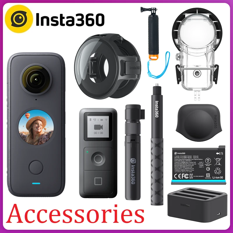 Insta360 ONE X2 Lens Cap / Lens Guard / Charger / Mic Adapter / Dive Case / Carry Case Origianl Accessories For One X 2