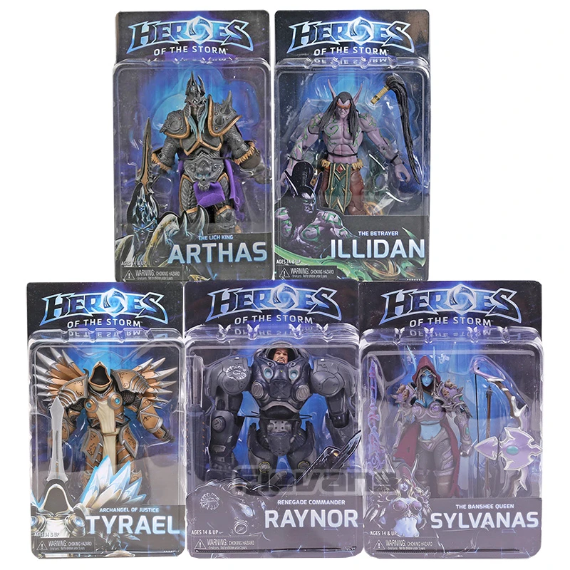 NECA Heroes of The Storm Arthas Raynor Sylvanas Tyrael NOVA Illidan PVC Action Figure Collectible Model Toy