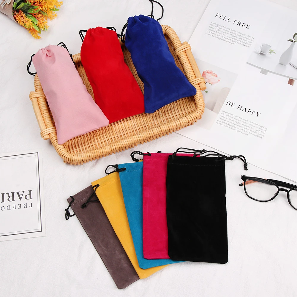 Sunglasses Bag Drawstring Pouch Myopia Glasses Case Soft Eyeglasses Pocket Spectacles Cloth Bag Eyewear Accessories New Hot Sale