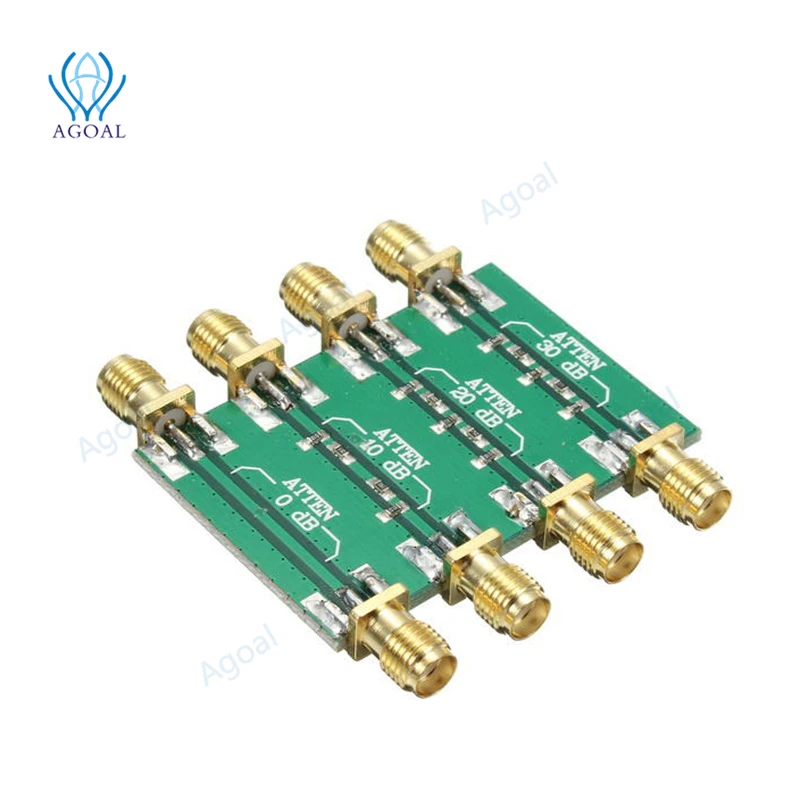 DC-4.0GHz 200mW DC 4.0GHz RF Fixed Attenuator SMA Double Female Head 0dB 10dB 20dB 30dB