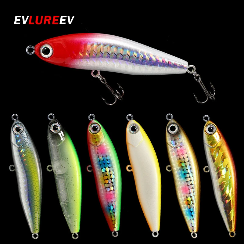 7cm 14g Pencil Sinking Fishing Lure Noise Attraction Hard Artificial Lure StickBait 9 Colors Fish Factory Wobbler Bait