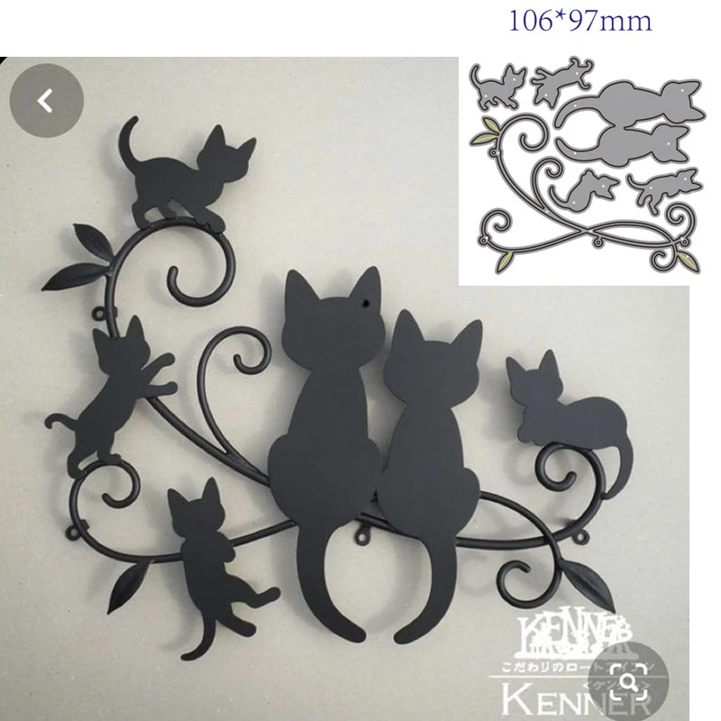 Metal Cutting Dies Cut Mold Animal cat Decoration Scrapbook Paper Craft Knife Mould Blade Punch Stencils