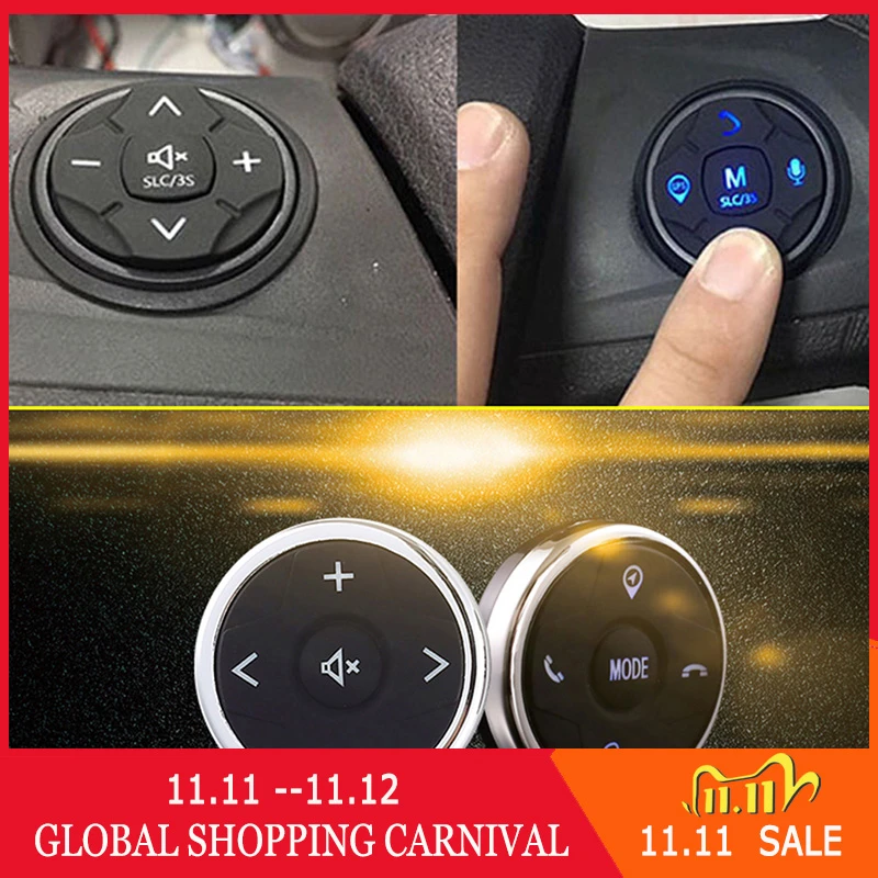 Universal Car Steering Wheel Remote Control Controller 10 Key Music Wireless DVD GPS Navigation Radio Remote Control Buttons