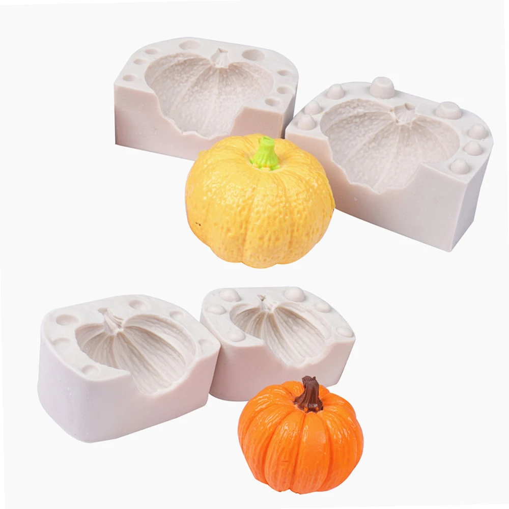 Pumpkin DIY Candles Wax Mould Aromatherapy Plaster 3D Silicone Mold Hand-Made Mousse Ice Cream Aroma Wax Soap Resin Form M275758