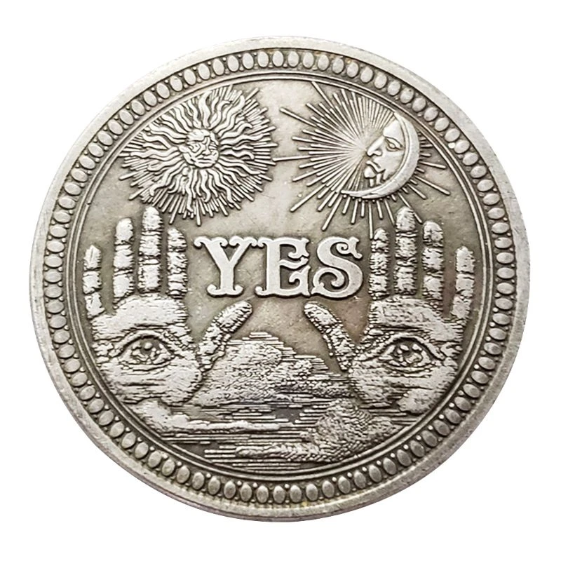 Yes or No Skull Commemorative Coin Souvenir Challenge Collectible Coins Collection Art Craft Retailsale