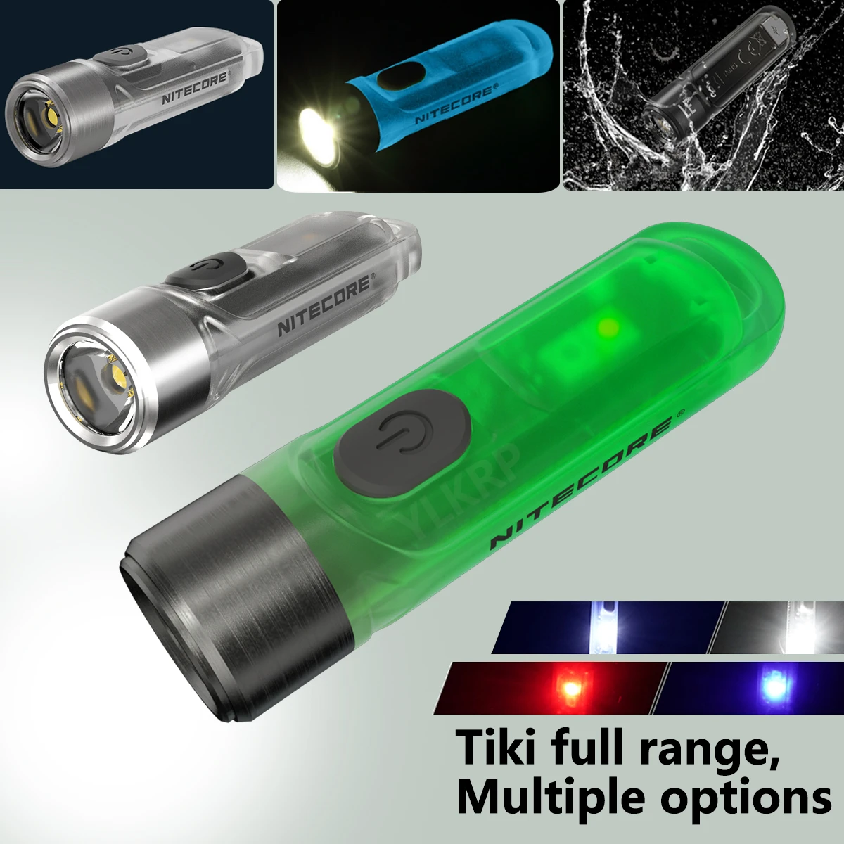 100% original NITECORE TIKI TIKI GTID TIKI LE TIKI GITD BLUE 300 LM MINI futuristic multi-function keychain light USB charging
