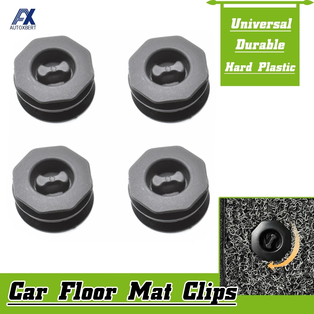 4x Universal Car Floor Mat Anti-Slip Clips Holders Sleeves Black Auto Carpet Fixing Grips Clamps Car Accessories