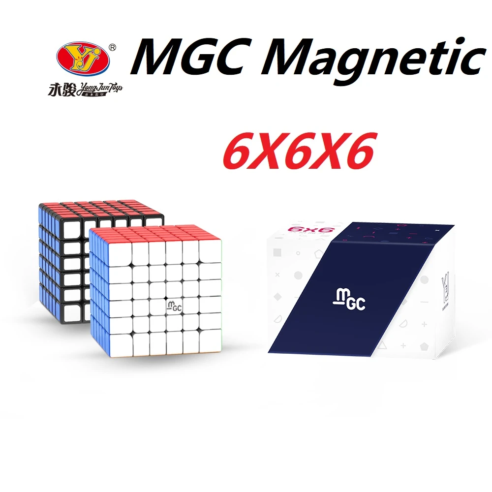 Original YJ MGC 6 Cube 6x6 magnetic magic cube yongjun MGC 6 magnets cubo magico puzzle speed cubes educational toys for kids