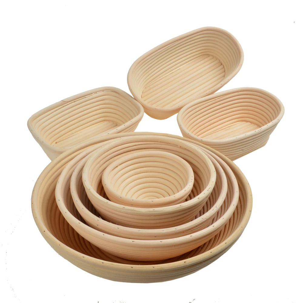 Round Oval Rattan Bread Proofing Basket Bread Baking Mould Mold Sourdough Banneton Bread Dough Proving Fermentation Basket