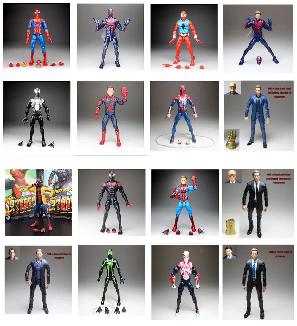 ML Legends Pizza Scarlet Gameverse Multiverse 2099 Peter Parker Iron Spider Spidey Action Figure Loose Collection