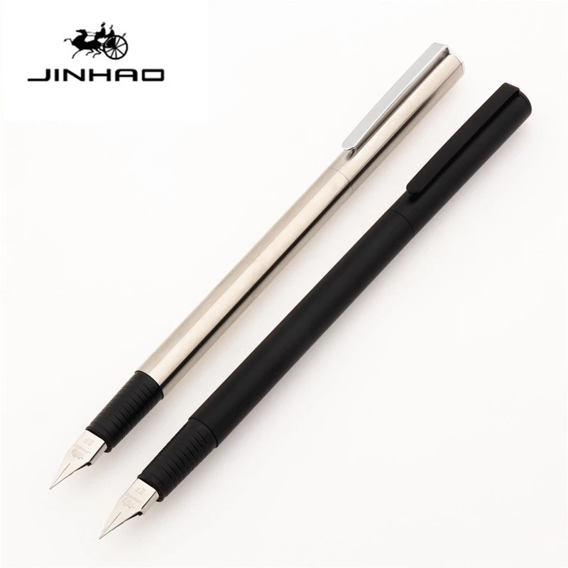 Jinhao Black Silver Colors Business office EF / F Nib Fountain Pen student School Stationery Supplies ink calligraphy pen
