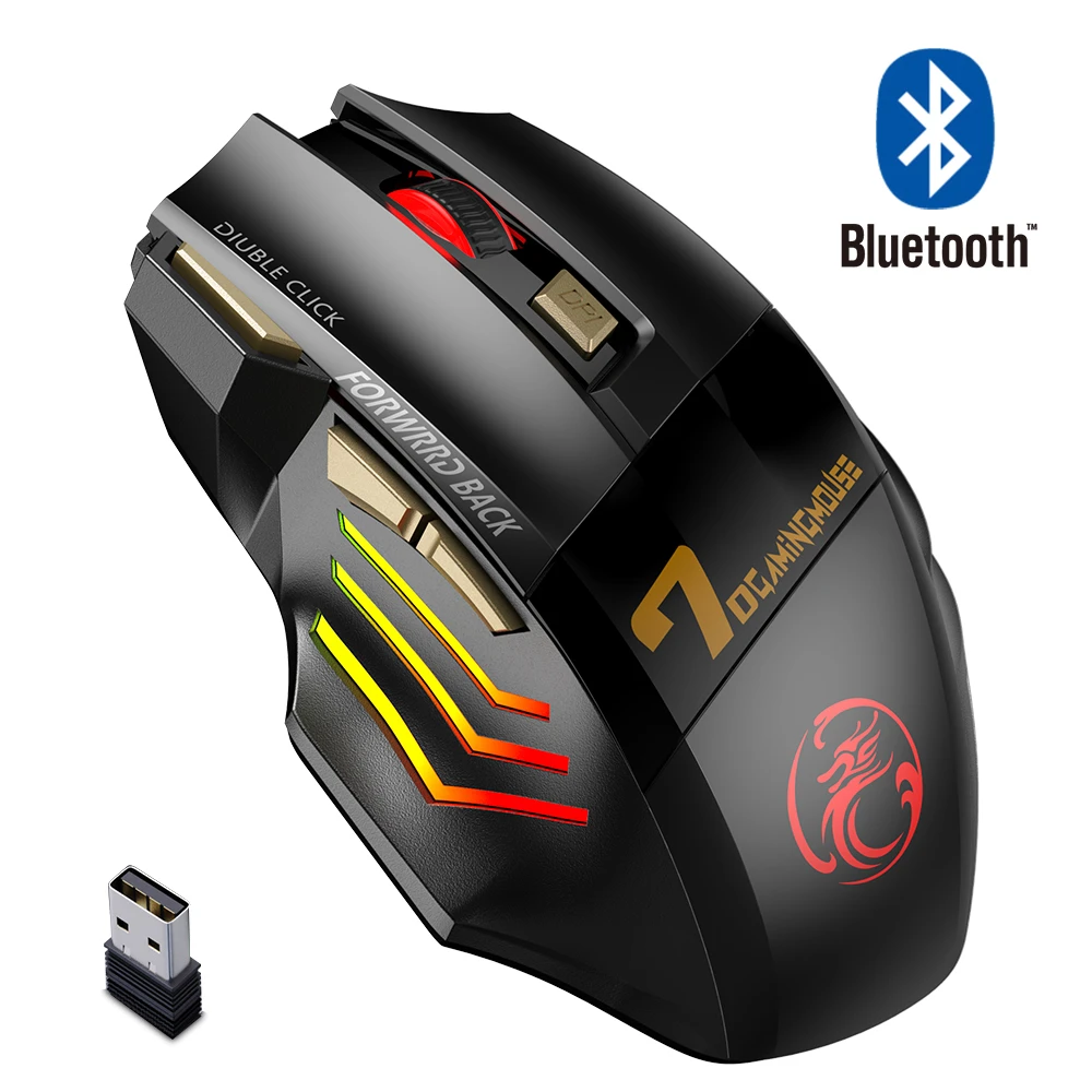 Rechargeable Wireless Mouse Gamer USB Gaming Mouse For Computer Ergonomic Mouse Rgb Backlight Mause Silent X7 Pc Mice For Laptop