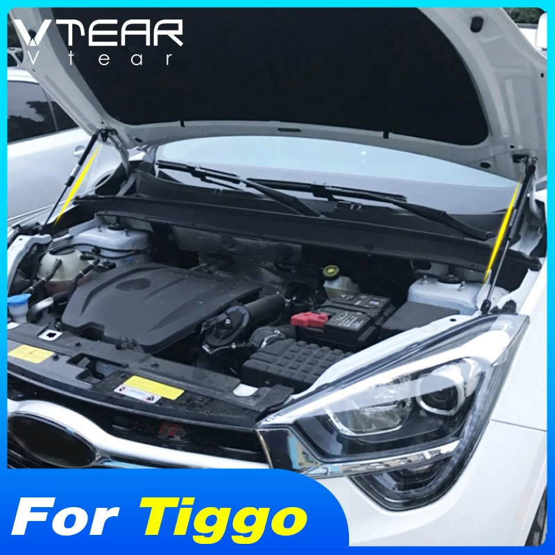 Vtear Car Engine hood cover support Hydraulic Rod For Chery Tiggo 4 exterior Shock Absorbing decoration part styling accessories