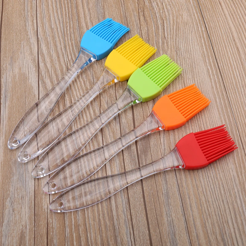 1PC Silicone BBQ Brush Baking Oil Cake Pastry Cream Brush High Temperature Resistant Camping BBQ Utensil Kitchen BBQ Tools