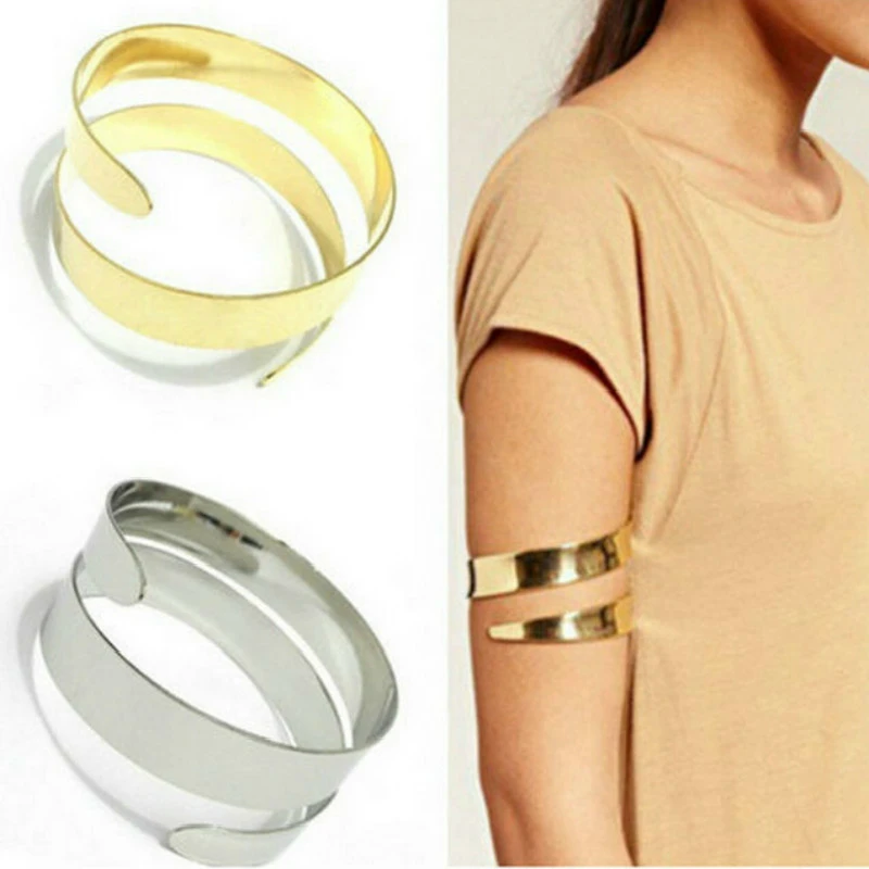 Upper Arm Bracelet 2020 Summer New Adjustable Bangles Women Gold Color Arm Cuff  Armlet Armband Bracelet Punk Jewelry