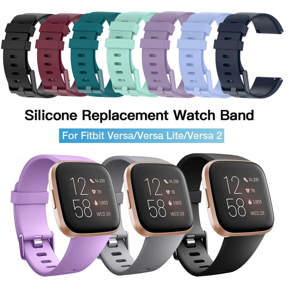 Accessories Strap For Fitbit Versa 2 Band Soft Silicone Wrist Waterproof Replacement Watch Strap For Fitbit Versa/Versa 2