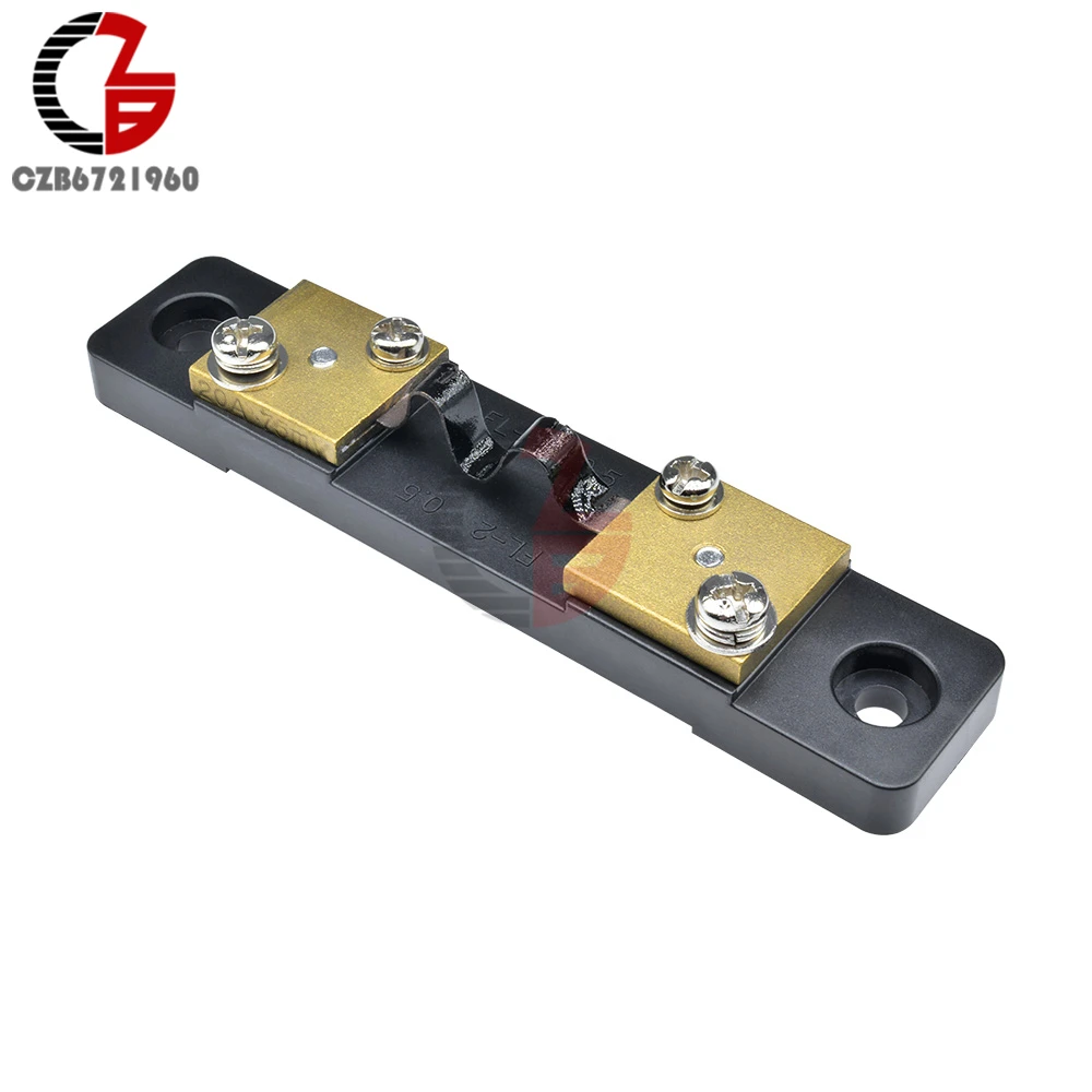 External Shunt 10A 20A 30A 50A 100A 200A 300A 75mV Current Meter Shunt Resistor Spilter for DC Digital Voltmeter Ammeter Volt