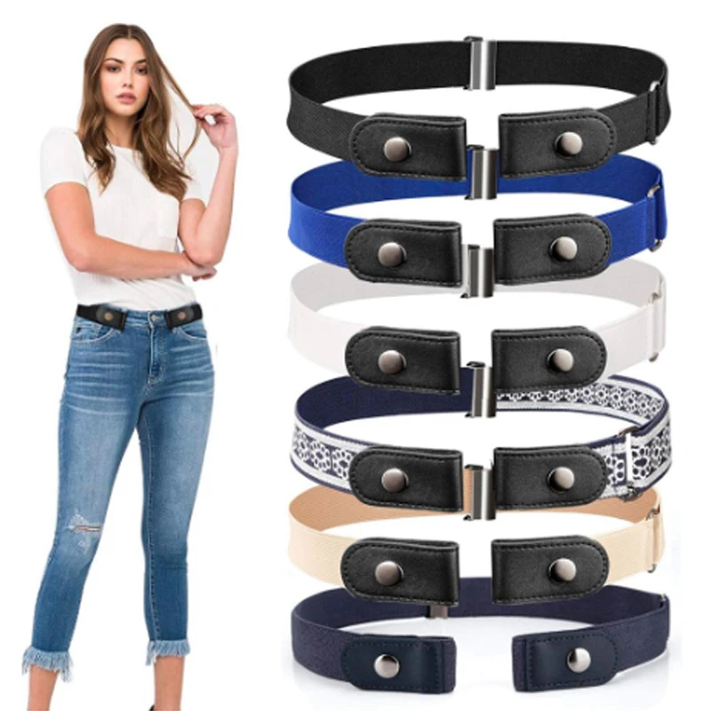 Easy Belt Men No Buckle Elastic Belts For Women Waist Jeans Ceinture Femme Stretch Dress Waistband No Hassle Secret Cummerbunds