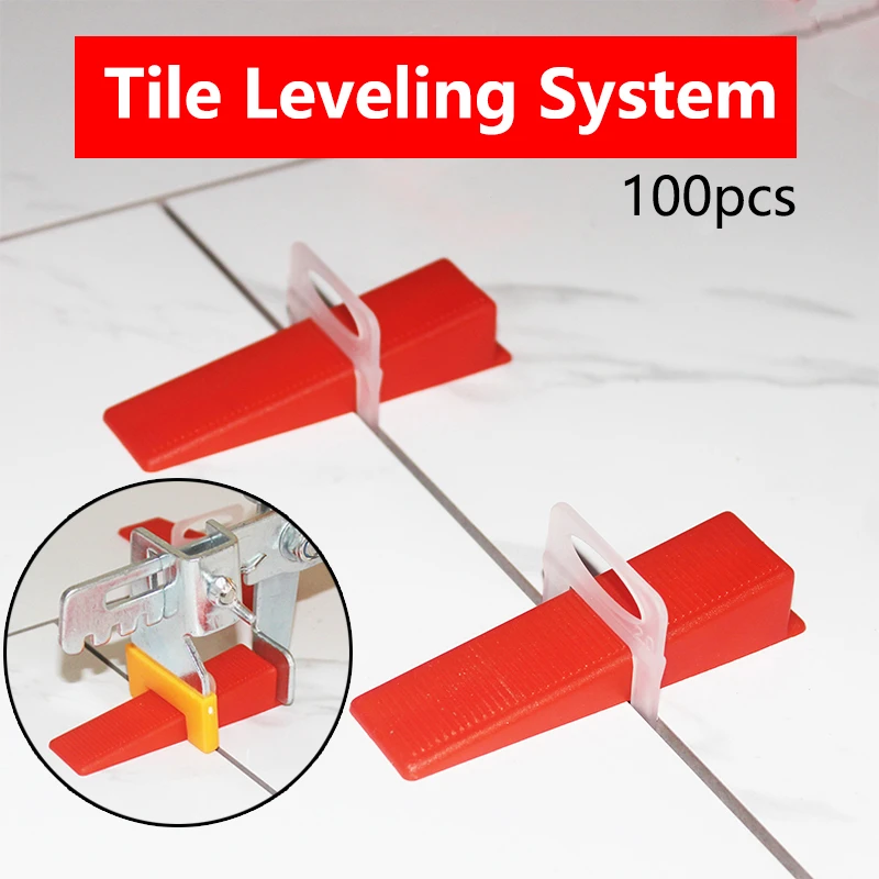 100pcs 1.0/1.5/2.0/2.5/3.0mm Tile Leveling System For Tile Laying Clips Wedges Pliers Alignment Tiles Tools