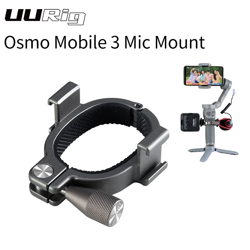 Ulanzi Dji Osmo Mobile 3 4 Microphone Mount LED Light  Ring Adapter Holder for Osmo Mobile 3 4 Accessories
