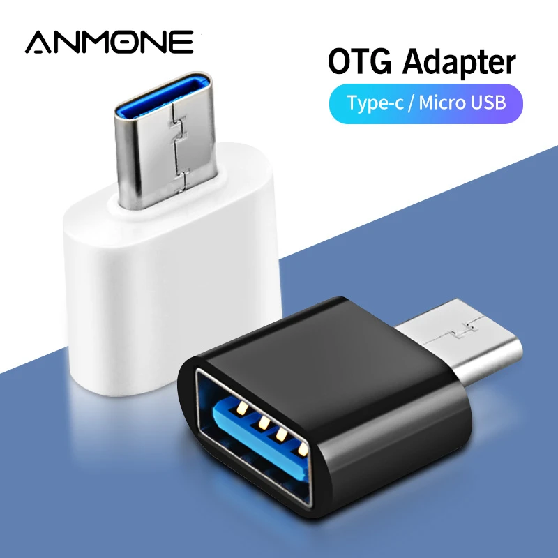 ANMONE USB Type C OTG Adapter Micro USB Male To USB Female Cable Converters For Macbook Samsung Xiaomi Type-C To USB OTG