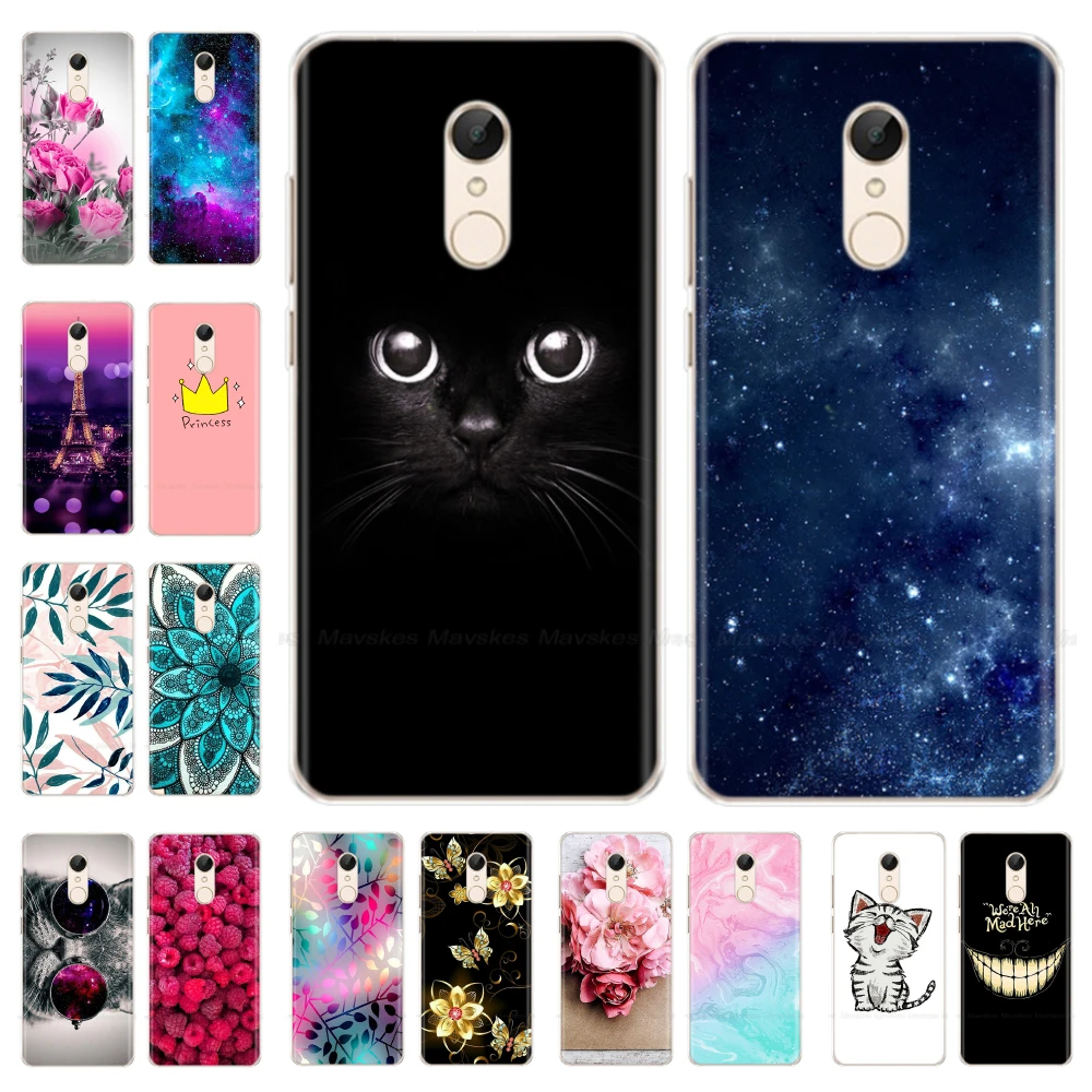 Phone Case For Xiaomi Redmi 5 / 5 Plus Case Cute Cartoon Soft Silicone TPU Back Cover For Xiaomi Redmi 5 Plus Cases Coque Fundas